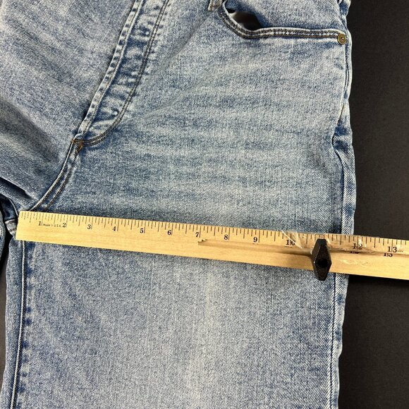 Evereve Jean Womens 32x33* The Ever Trouser High Rise Wide Leg Blue Denim Tag 31 - Picture 14 of 16